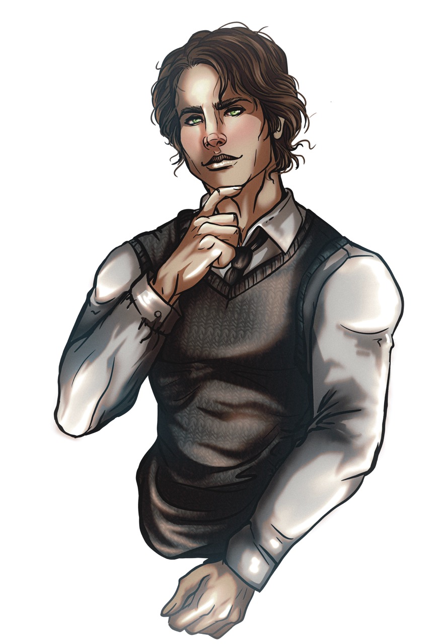 Smart-looking young man wearing a shirt and sweater vest. 
